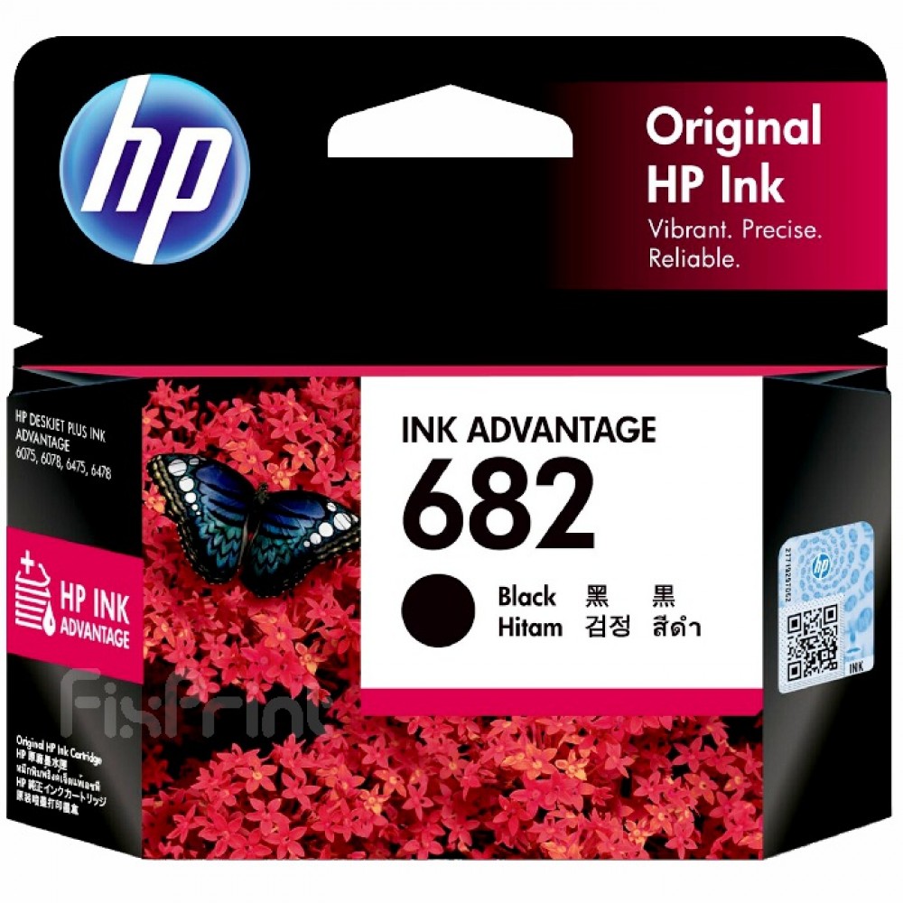 Cartridge Original HP 682 Black 3YM77AA, Tinta Printer HP Deskjet 6000 6075 6078 6400 6475 6478 1200 2300 2700 4100 2335 2336 2337 1216